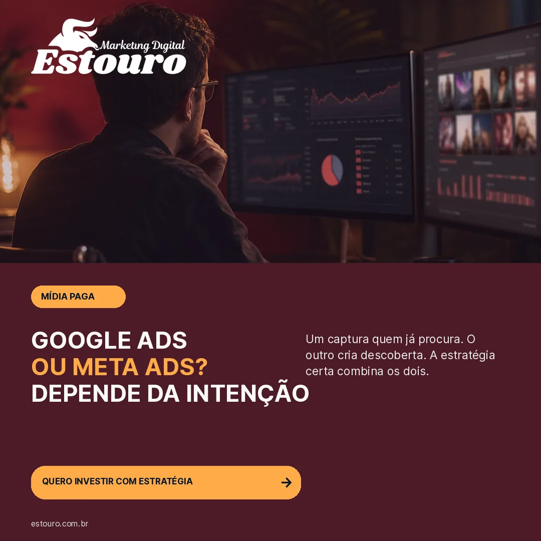 Google Ads ou Meta Ads conforme a intenção de compra