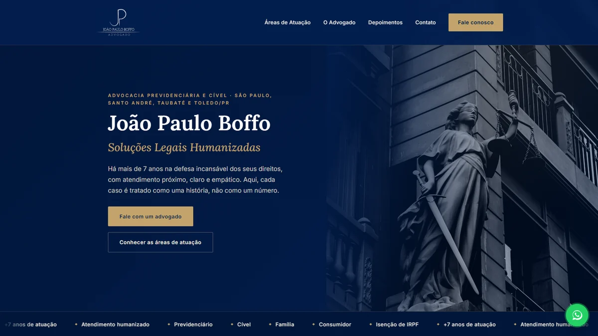 João Paulo Boffo Advogados, Jurídico