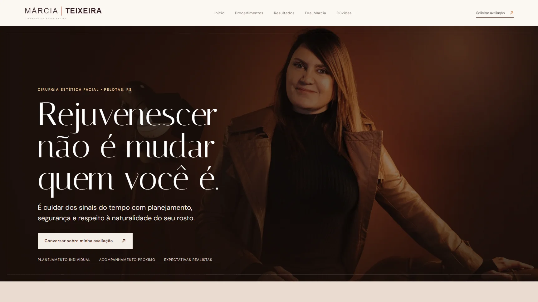 Site real entregue pela Estouro para Dra. Márcia Teixeira