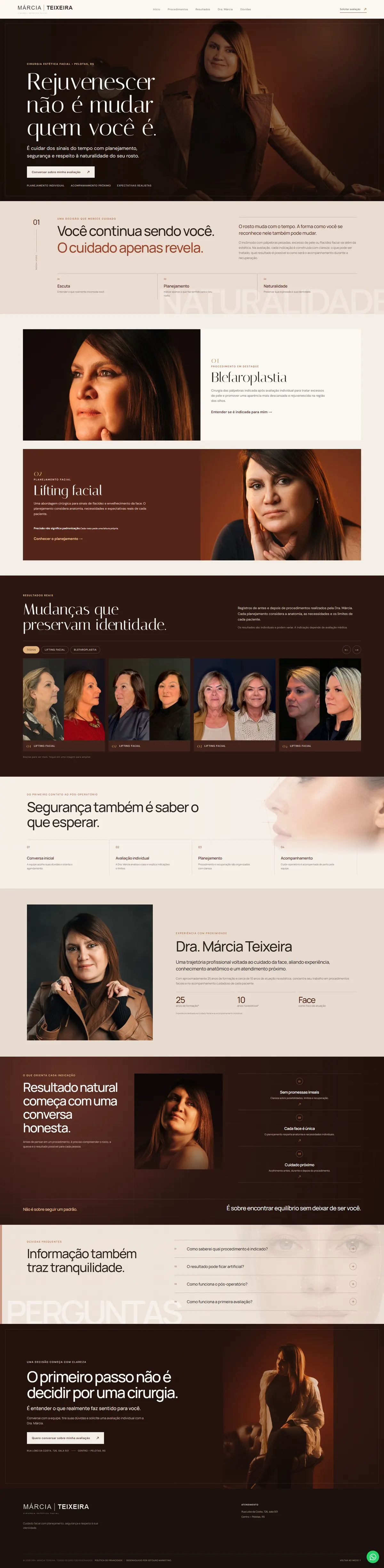 Site real desenvolvido pela Estouro para Dra. Márcia Teixeira